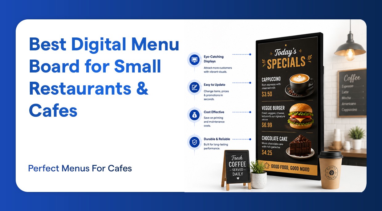 Best Digital Menu Board for Small Restaurants & Cafes