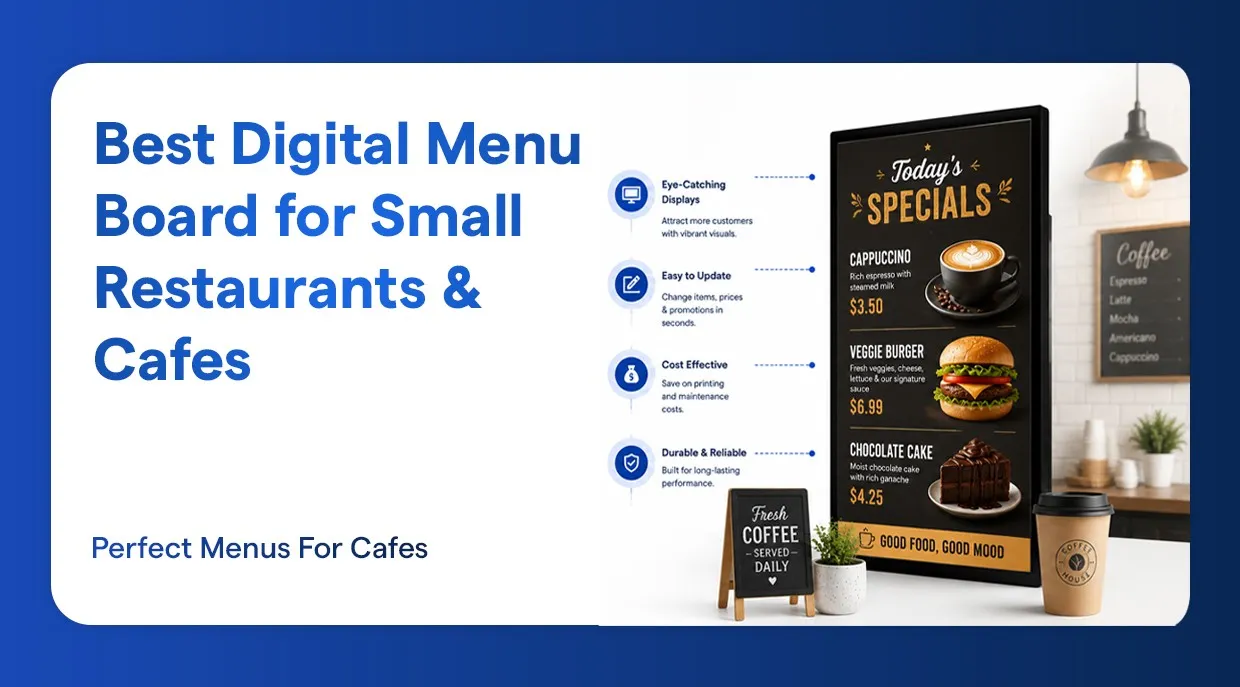Best Digital Menu Board for Small Restaurants & Cafes