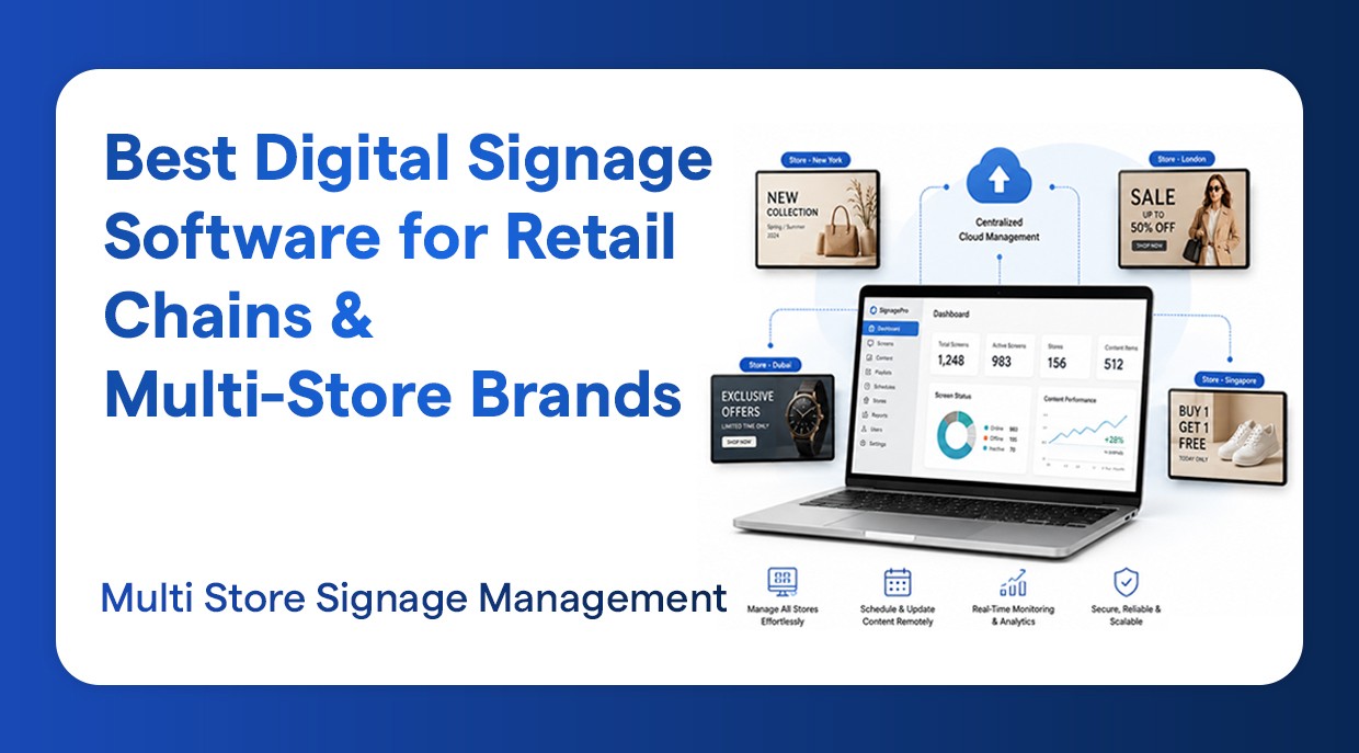 Best Digital Signage Software for Retail Chains & Multi-Store Brands