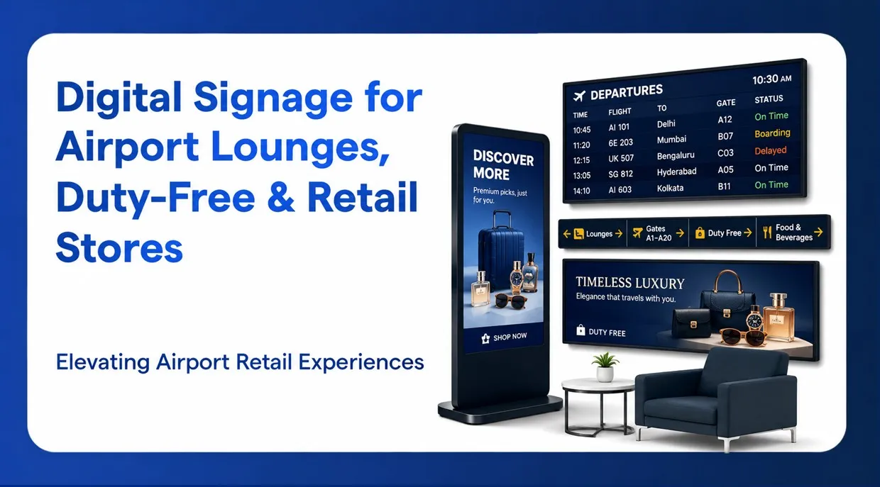 Digital Signage for Airport Lounges, Duty-Free & Retail Stores
