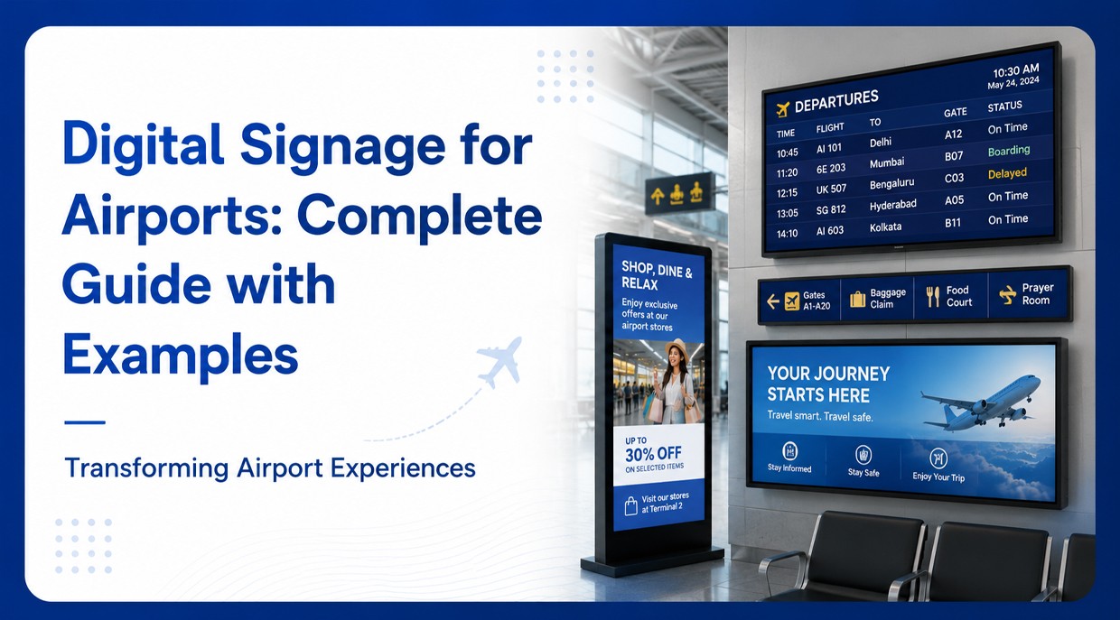 Digital Signage for Airports: Complete Guide with Examples