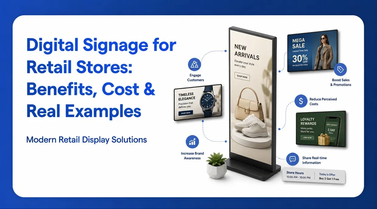 Digital Signage for Retail Stores: Benefits, Cost & Real Examples