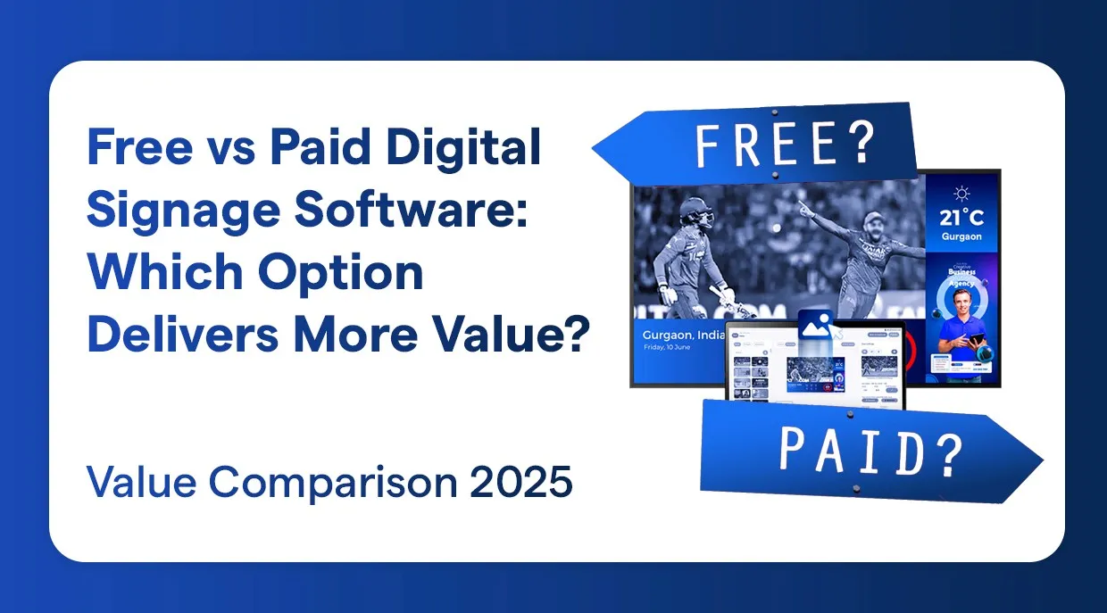Free vs Paid Digital Signage Software | Value Comparison 2025