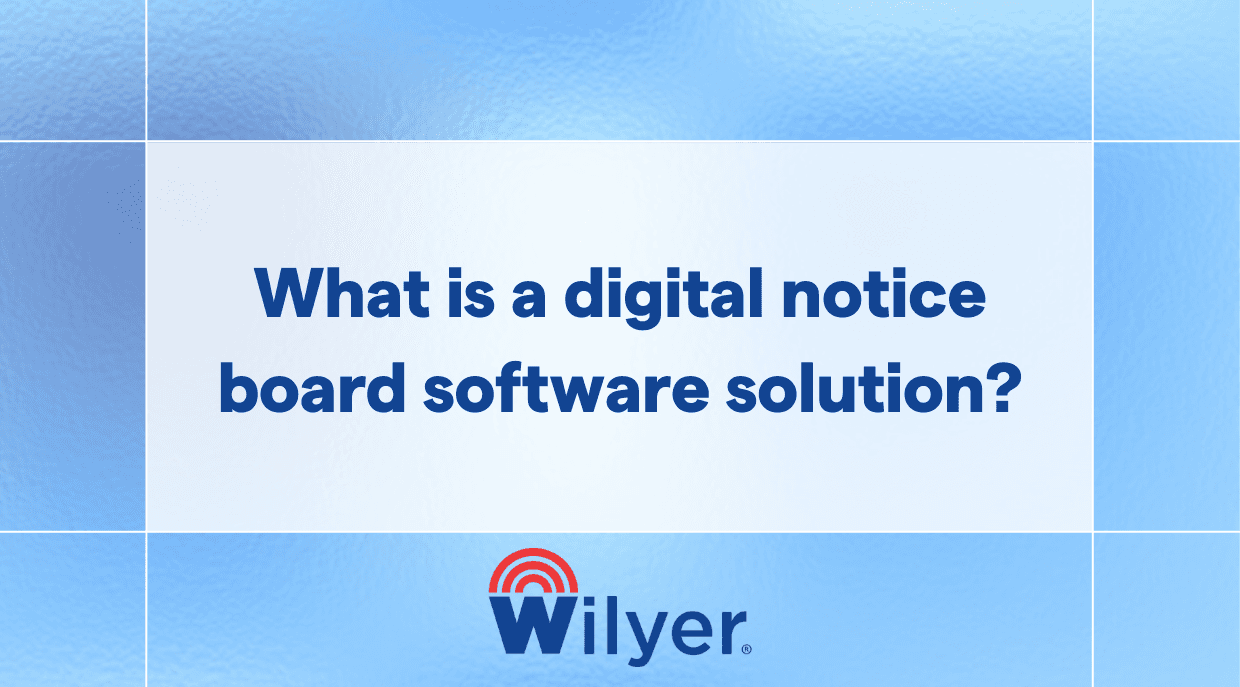 What is a digital notice board software solution?