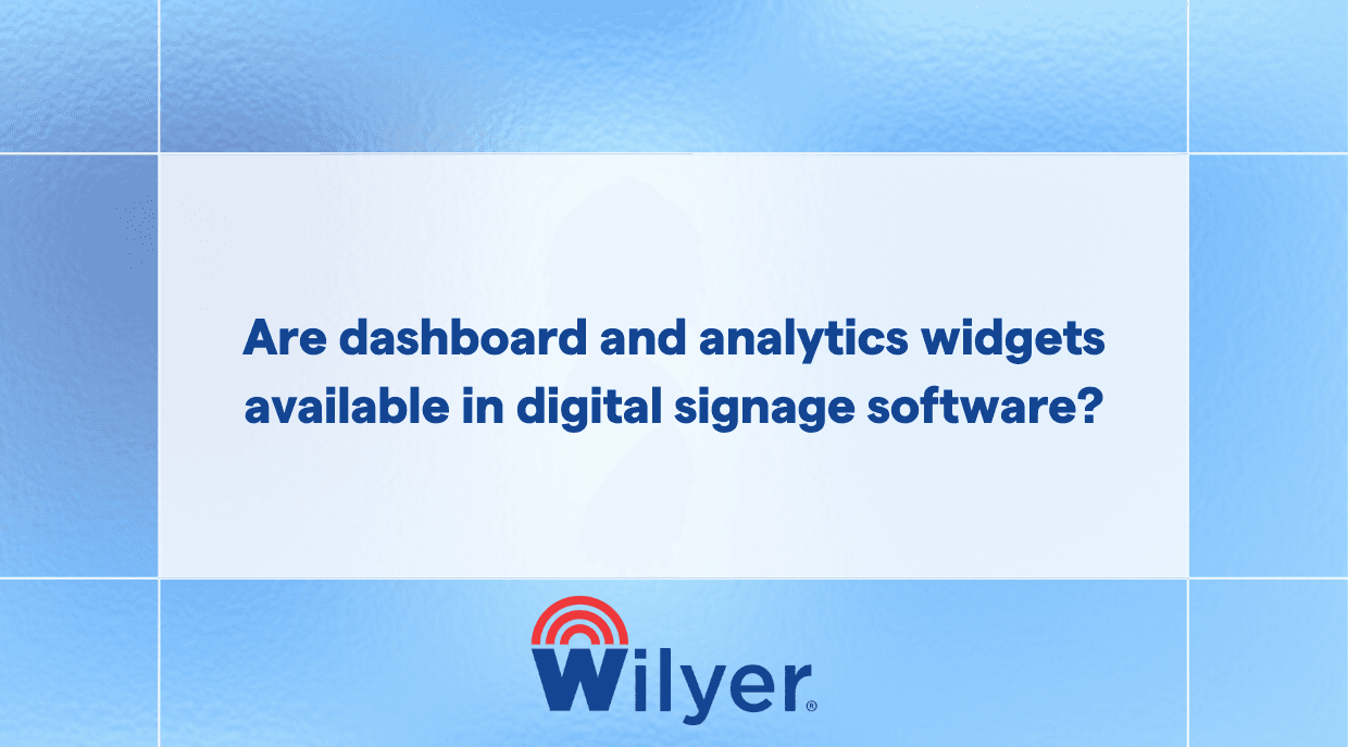 Are dashboard and analytics widgets available in digital signage software?