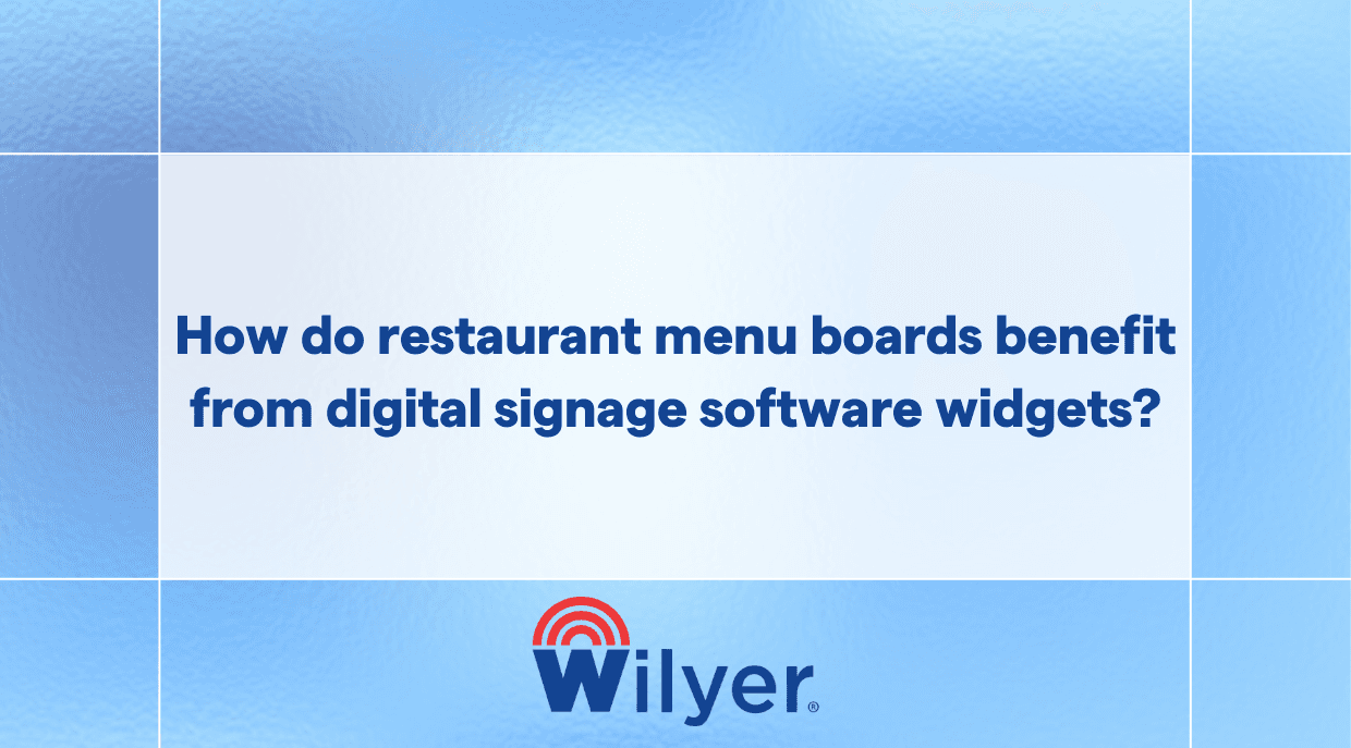 How do restaurant menu boards benefit from digital signage software widgets?