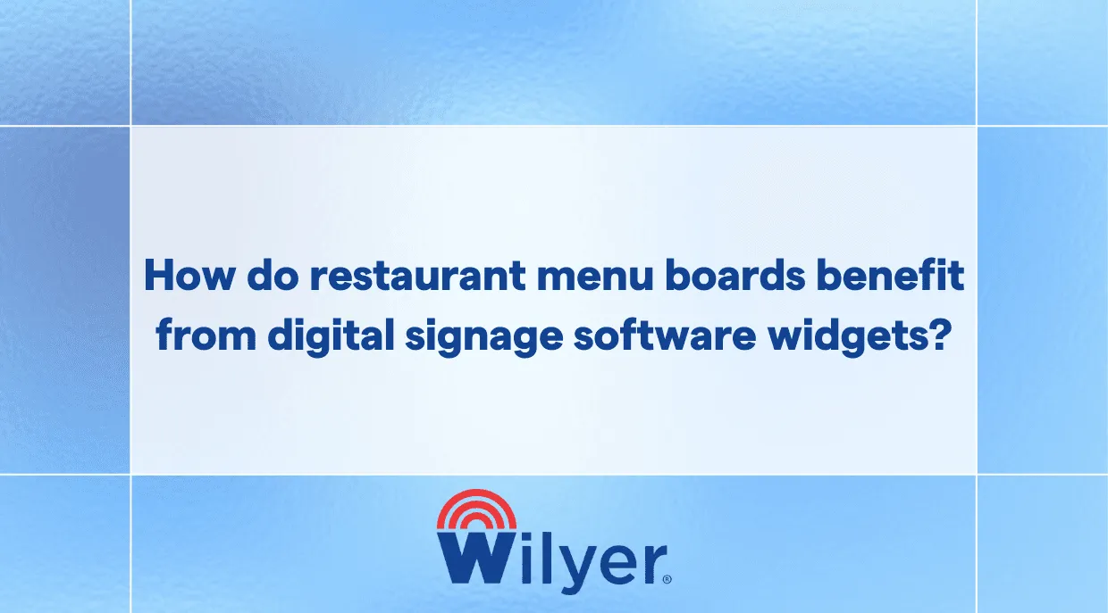 How do restaurant menu boards benefit from digital signage software widgets?