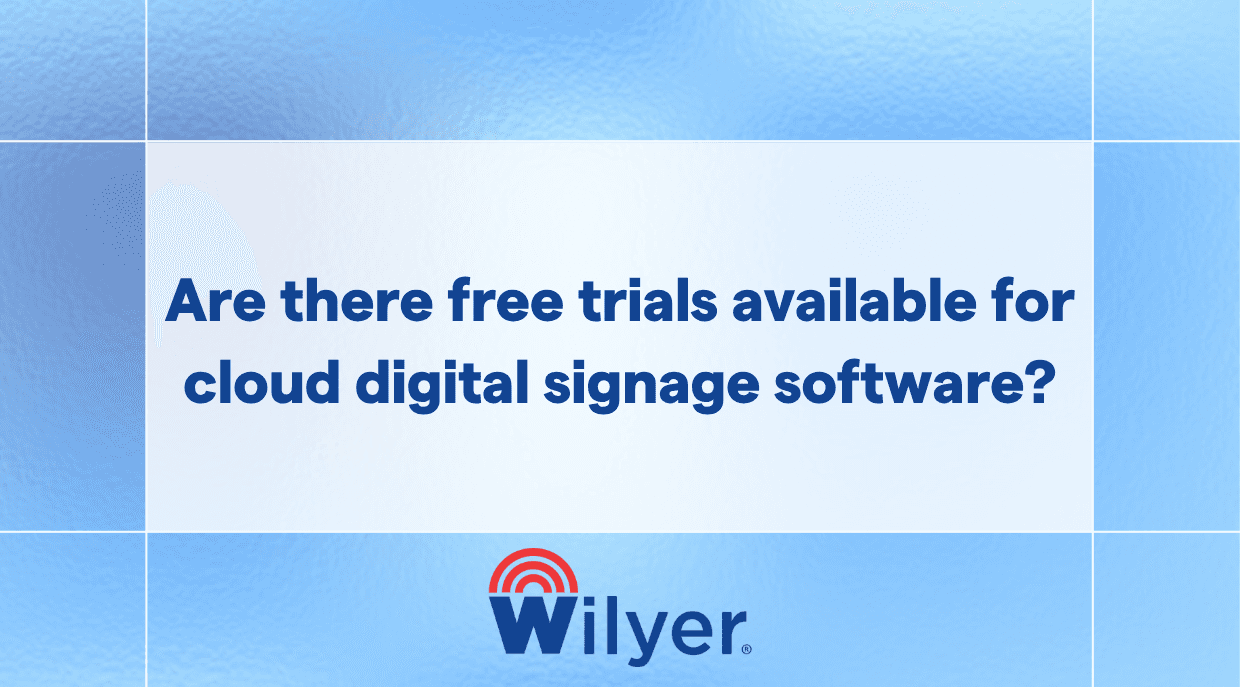 Are there free trials available for cloud digital signage software?