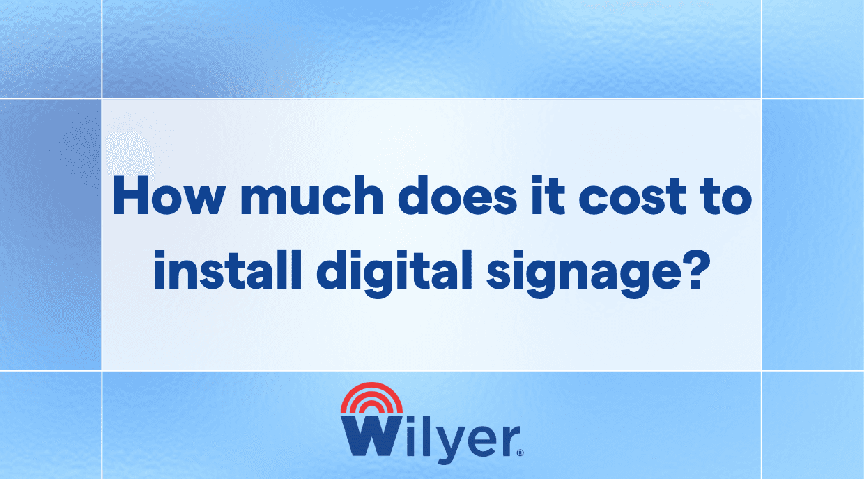 cost to install digital signage