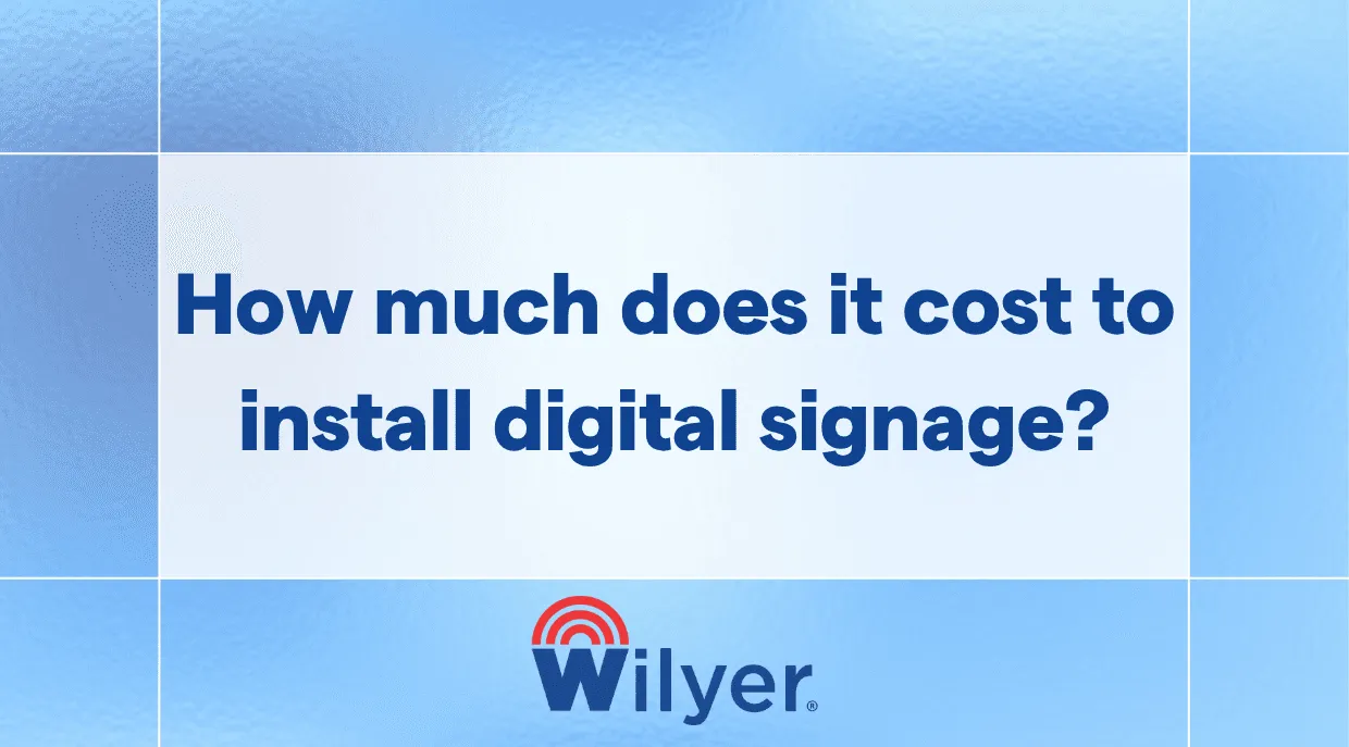 cost to install digital signage