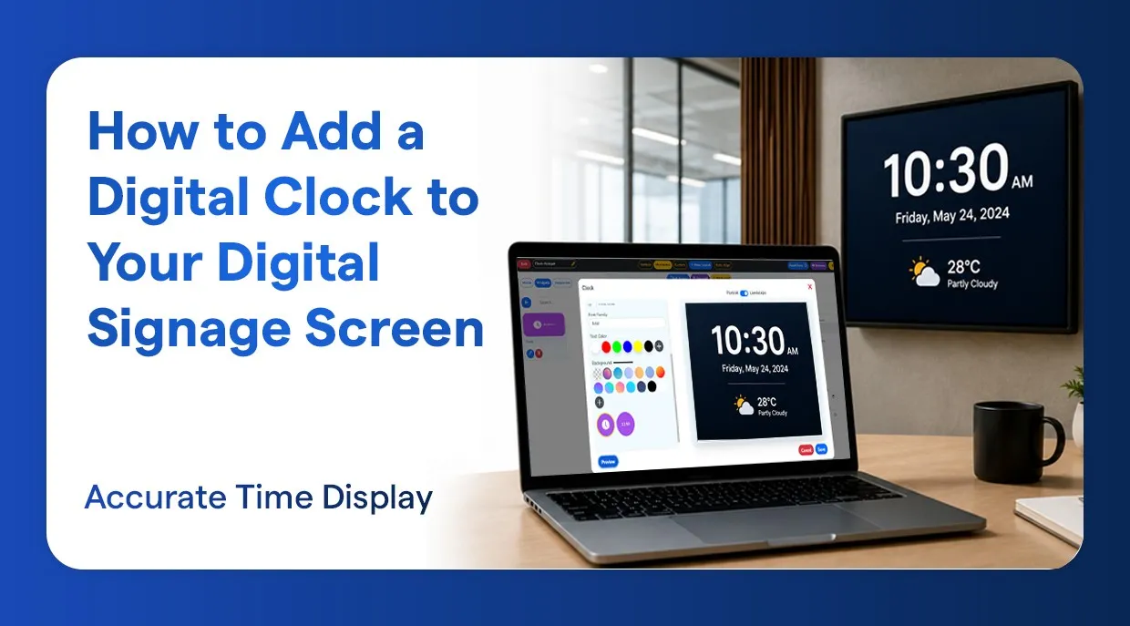How to Add a Digital Clock to Your Digital Signage Screen