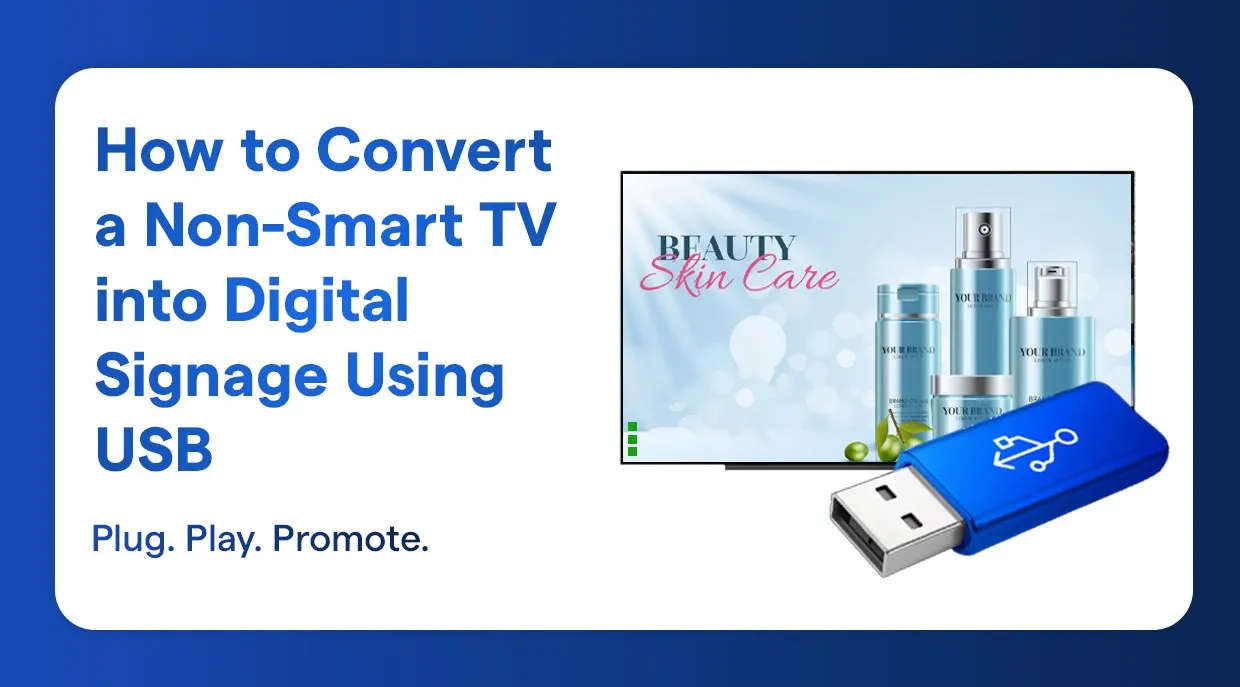 Cómo convertir un televisor no inteligente en señalización digital con USB