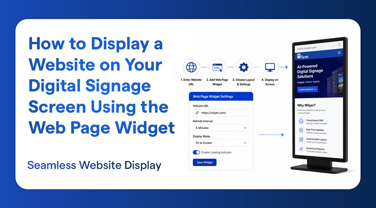 How to Display a Website on Your Digital Signage Screen Using the Web Page Widget