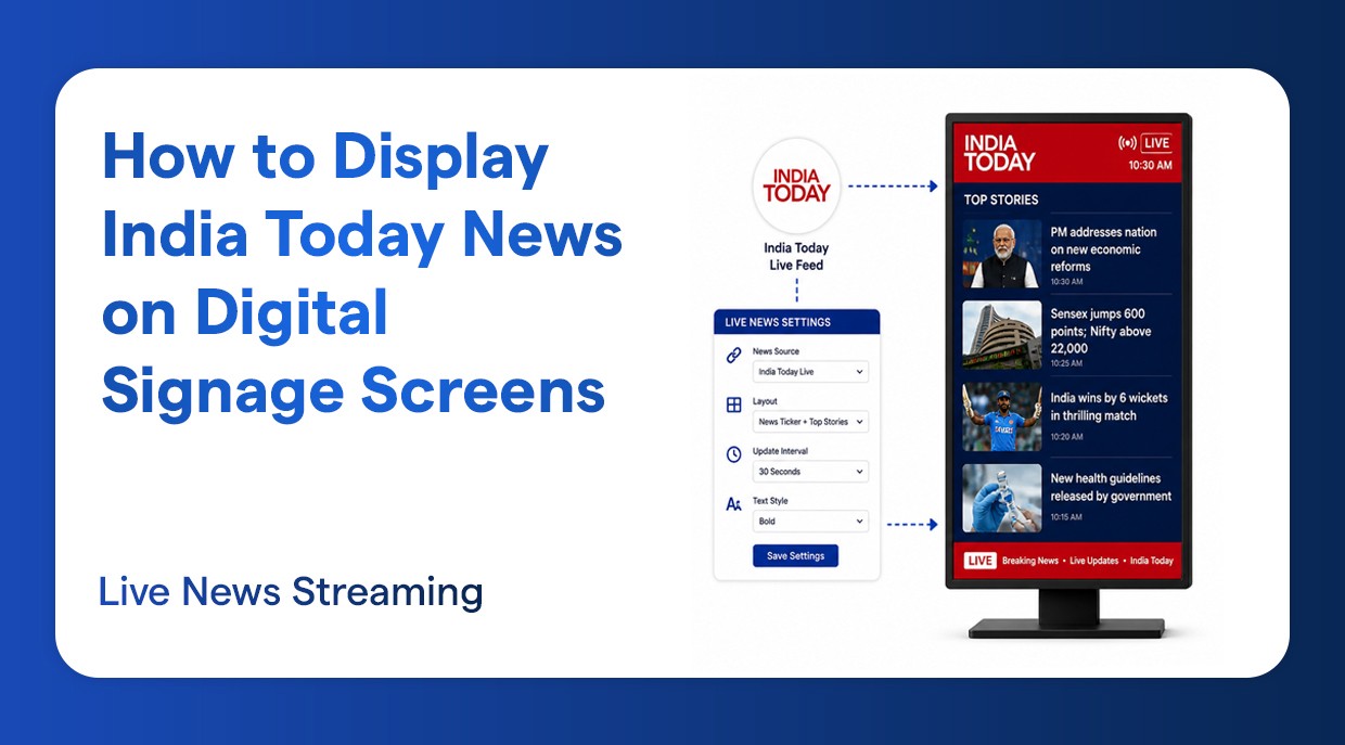 How to Display India Today News on Digital Signage Screens