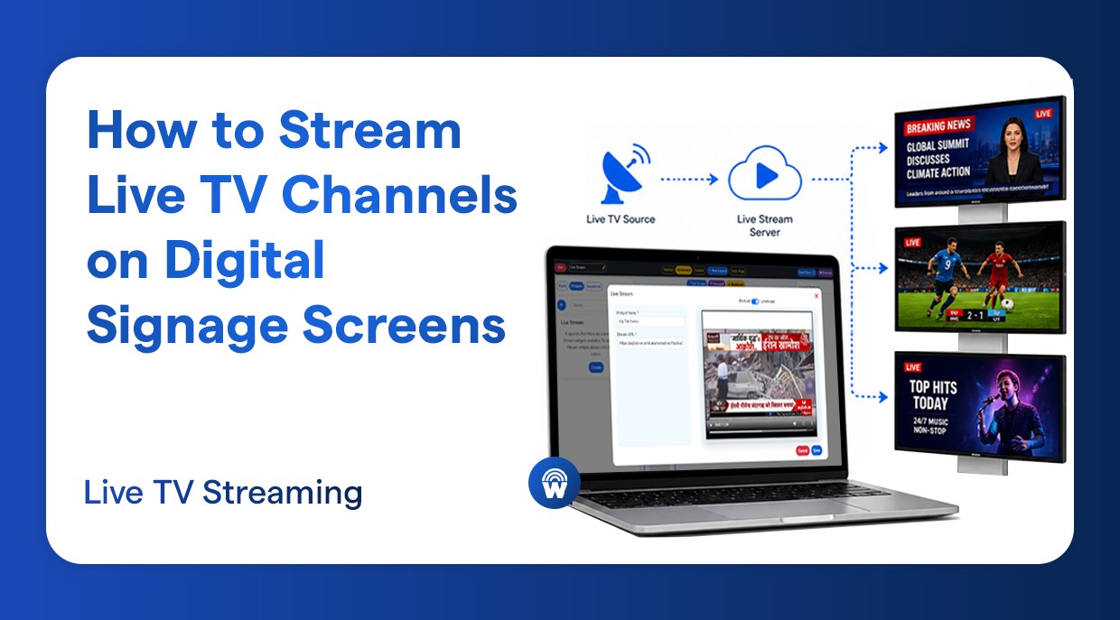 How to Stream Live TV Channels on Digital Signage Screens