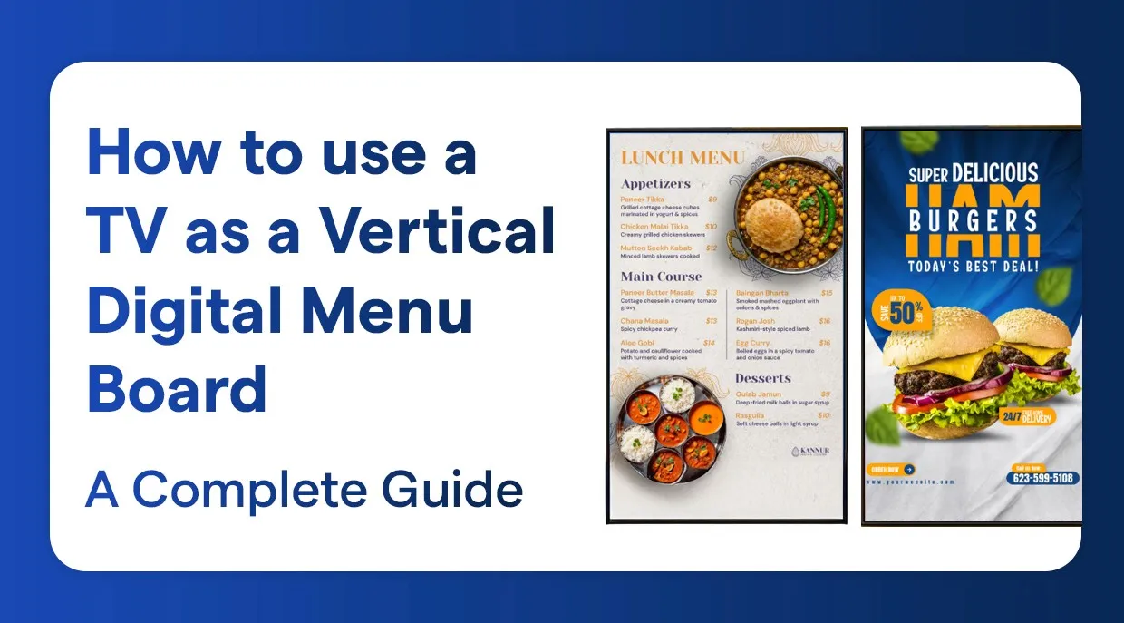 How to Use a TV as a Vertical Digital Menu Board