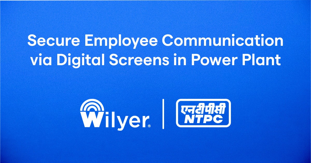 Secure Employee Communication via Digital Screens in Power Plant