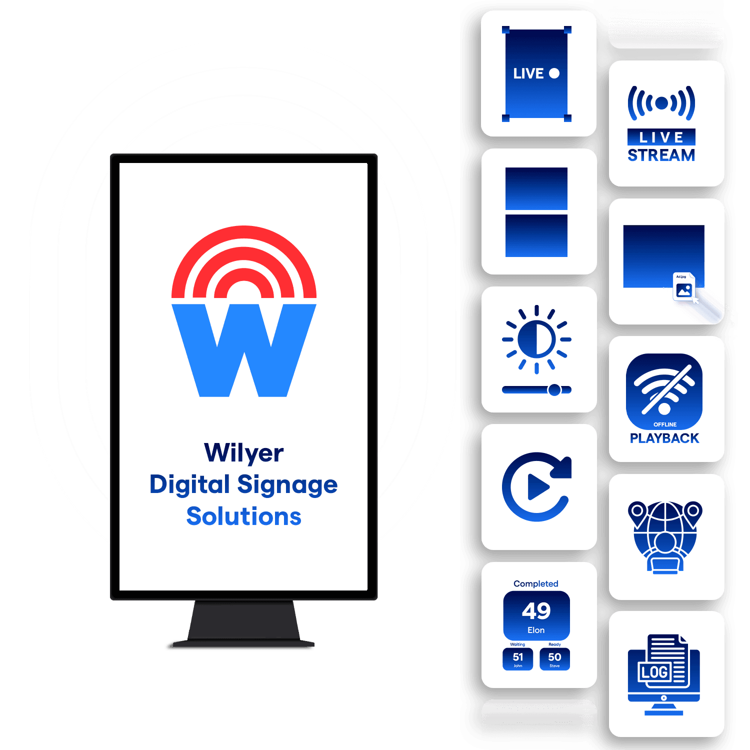 توافق العتاد والمنصات مع اللافتات الرقمية بعلامتك التجارية من Wilyer