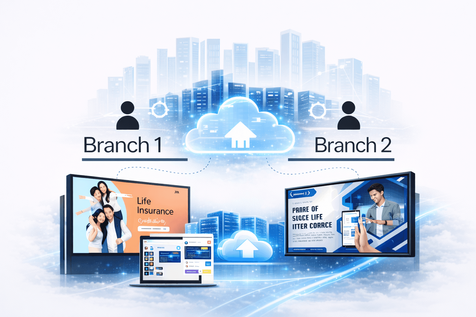 bank digital signage software flexible for expanding networks