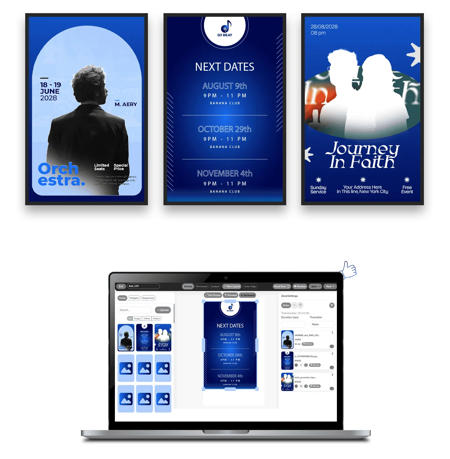 Entertainment digital signage software