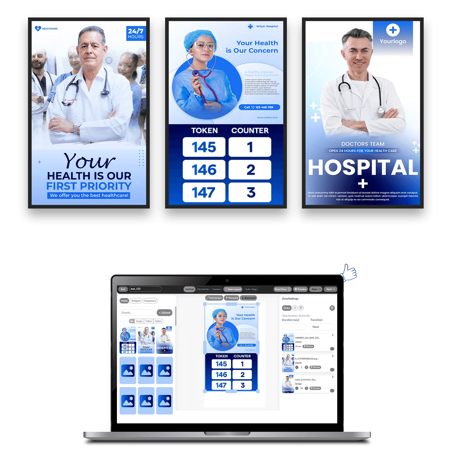 Hospital & Healthcare digital signage software