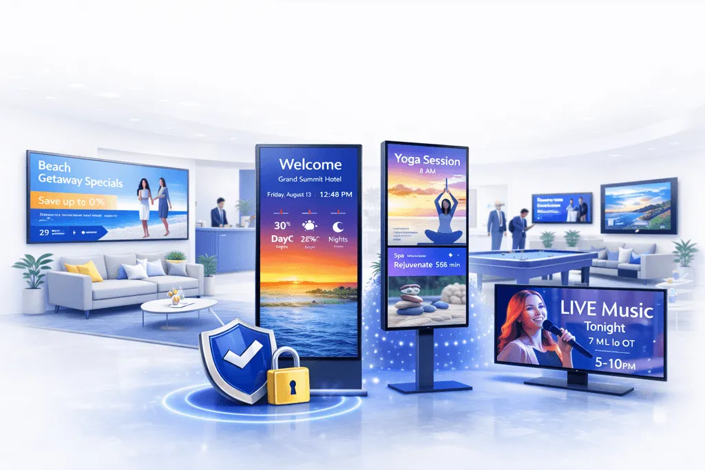 hotel digital signage software appealing and aesthetic displays