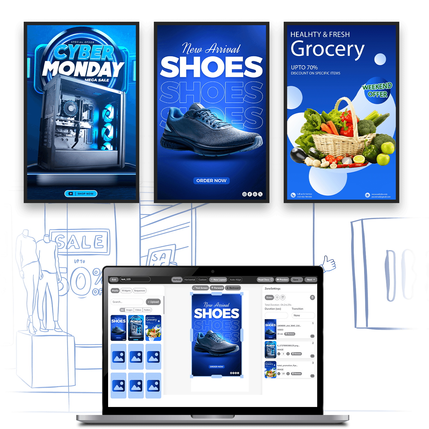 Retail digital signage