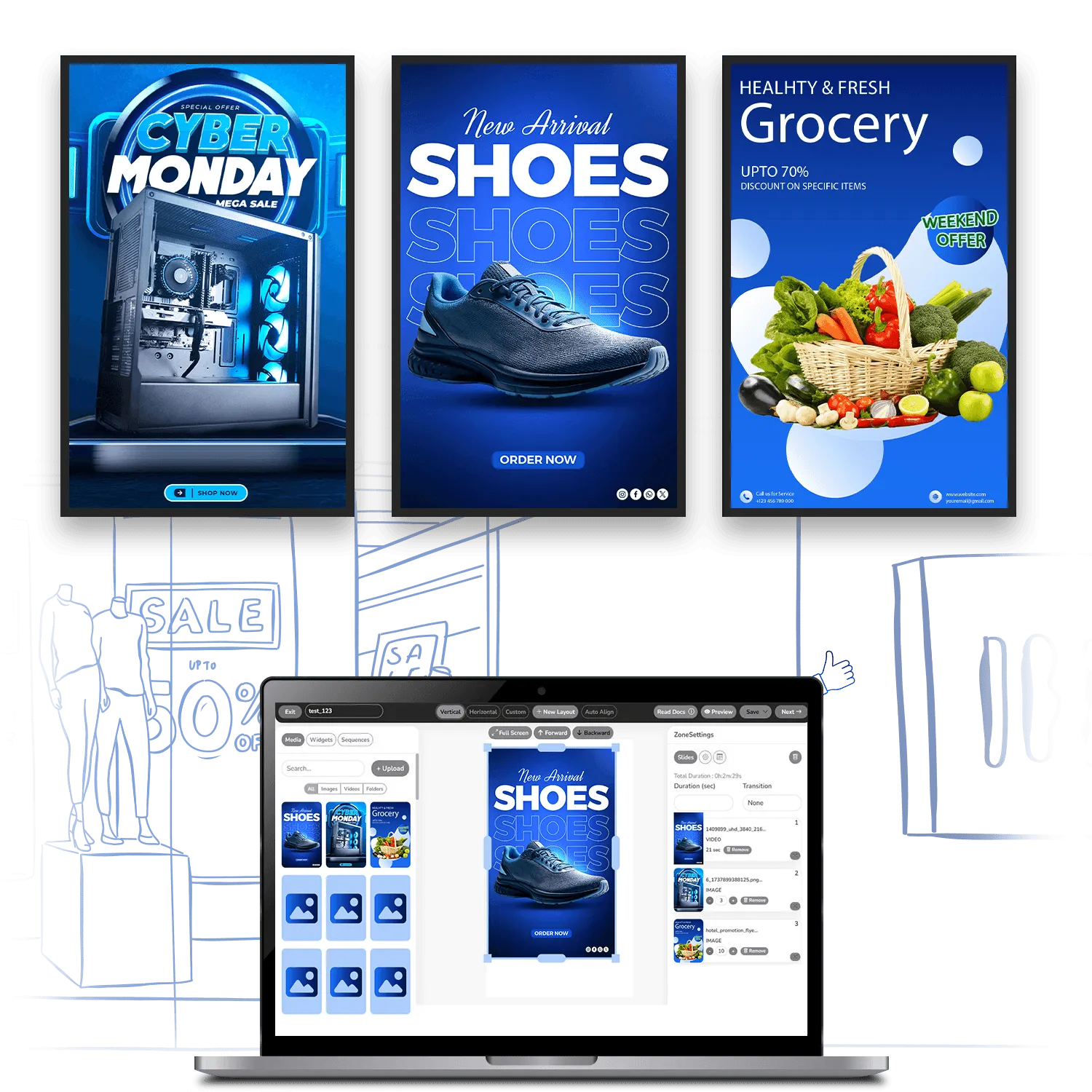 Retail digital signage software