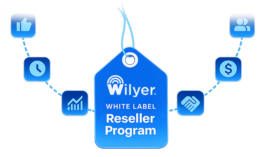 لوحة تحكم برنامج معيدي بيع اللافتات الرقمية بعلامتك التجارية من Wilyer