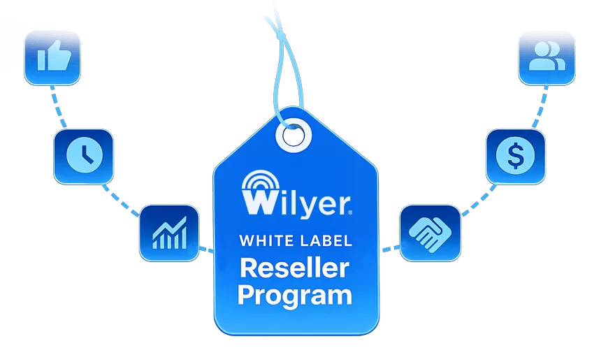 لوحة تحكم برنامج معيدي بيع اللافتات الرقمية بعلامتك التجارية من Wilyer