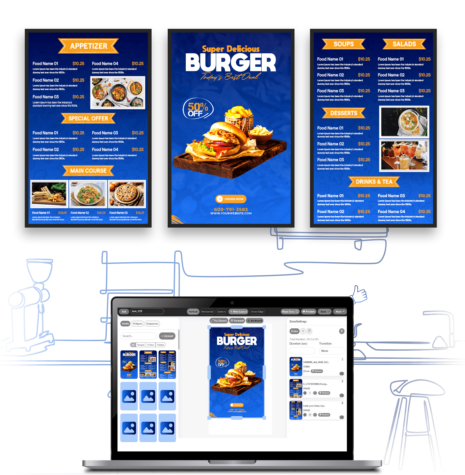 Digital Menu Board Software